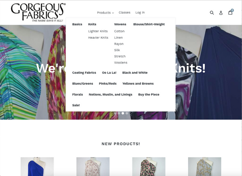 Navigating the Gorgeous Fabrics Website