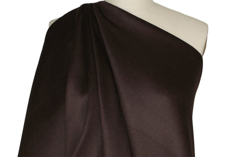 Haute New York Designer Alpaca Blend Double Cloth - Rich Dark Brown