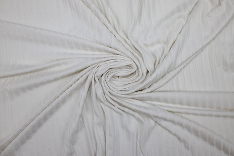 1 1/2 yards of Henley Style Cotton Rib Knit - Off-White - AS IS