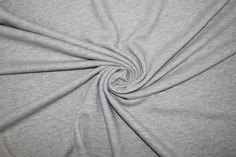 Cotton Terry Sweatshirt Knit - Heathered Gray