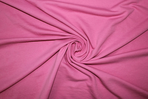 Cotton Terry Sweatshirt Knit - Spring Rose