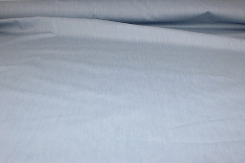 Italian Stretch Cotton Shirting - Heathered Blue