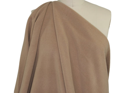 1 1/2+ yards of Haute New York Designer Wool/Cashmere Flannel Coating - Light Camel