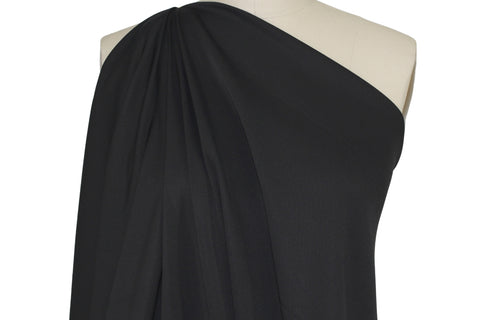 The R0w Cotton/Wool Stretch Crepe - Black