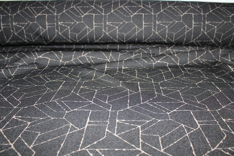 Tile Style Double Knit - Tan on Black