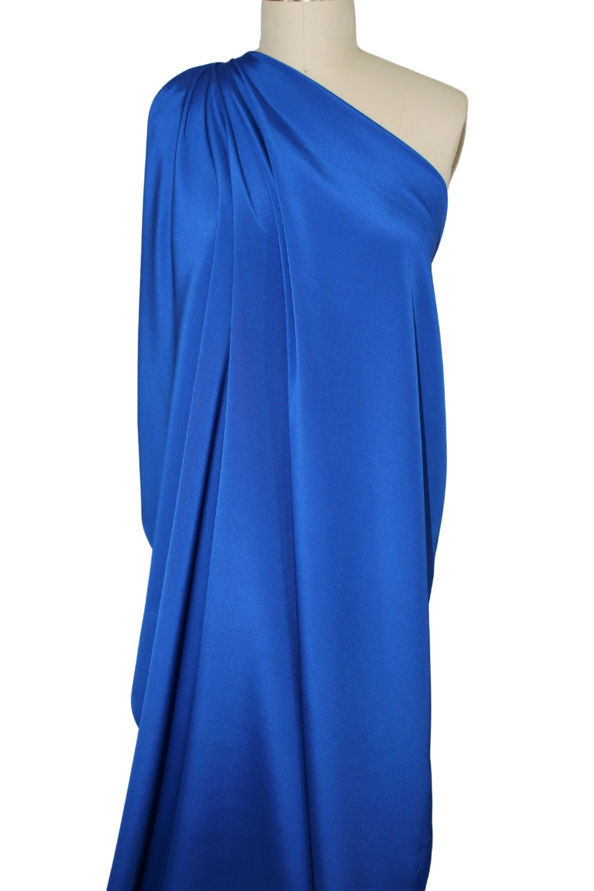 Cobalt Blue Silk 4-Ply Crepe Fabric main image 1