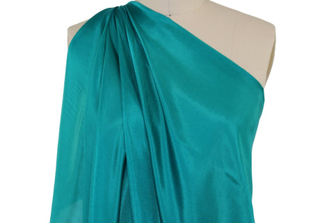 Silk Habotai Lining - Bright Turquoise
