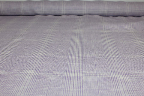 Plaid Selvage Linen - Lavender/White
