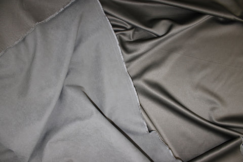 Satin/Suede-Backed Raincoating - Deep Taupe
