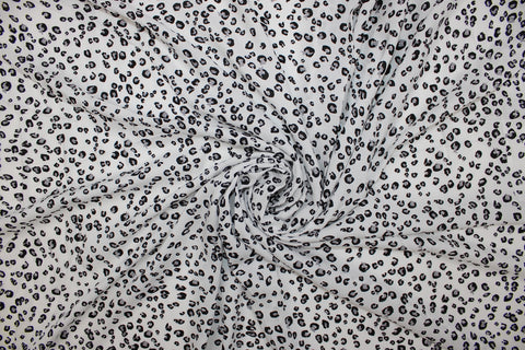 Anne K(lein) Irregular Dots Challis - Black/Gray on White