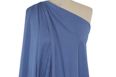 Designer Rayon Double Knit - Medium Wash Denim Blue