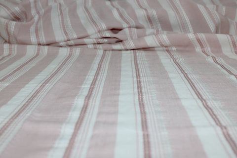 Jacquard Stripe Gauzy Rayon Blouse Weight - Soft Pinks