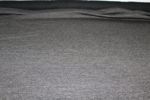 1 3/8 yards of Extra Wide Luxury Novelty Wool Double Knit - Black/Charcoal