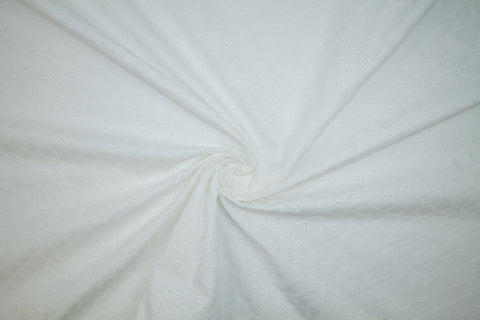 2 1/2+ yards of Classic Circle Broderie Anglaise - White