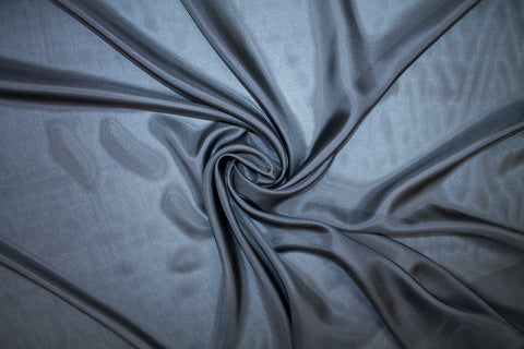 Narrow Silk Habotai Lining - Black