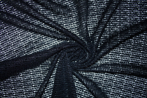 Modern Geometry Heavy Guipure Lace - Black
