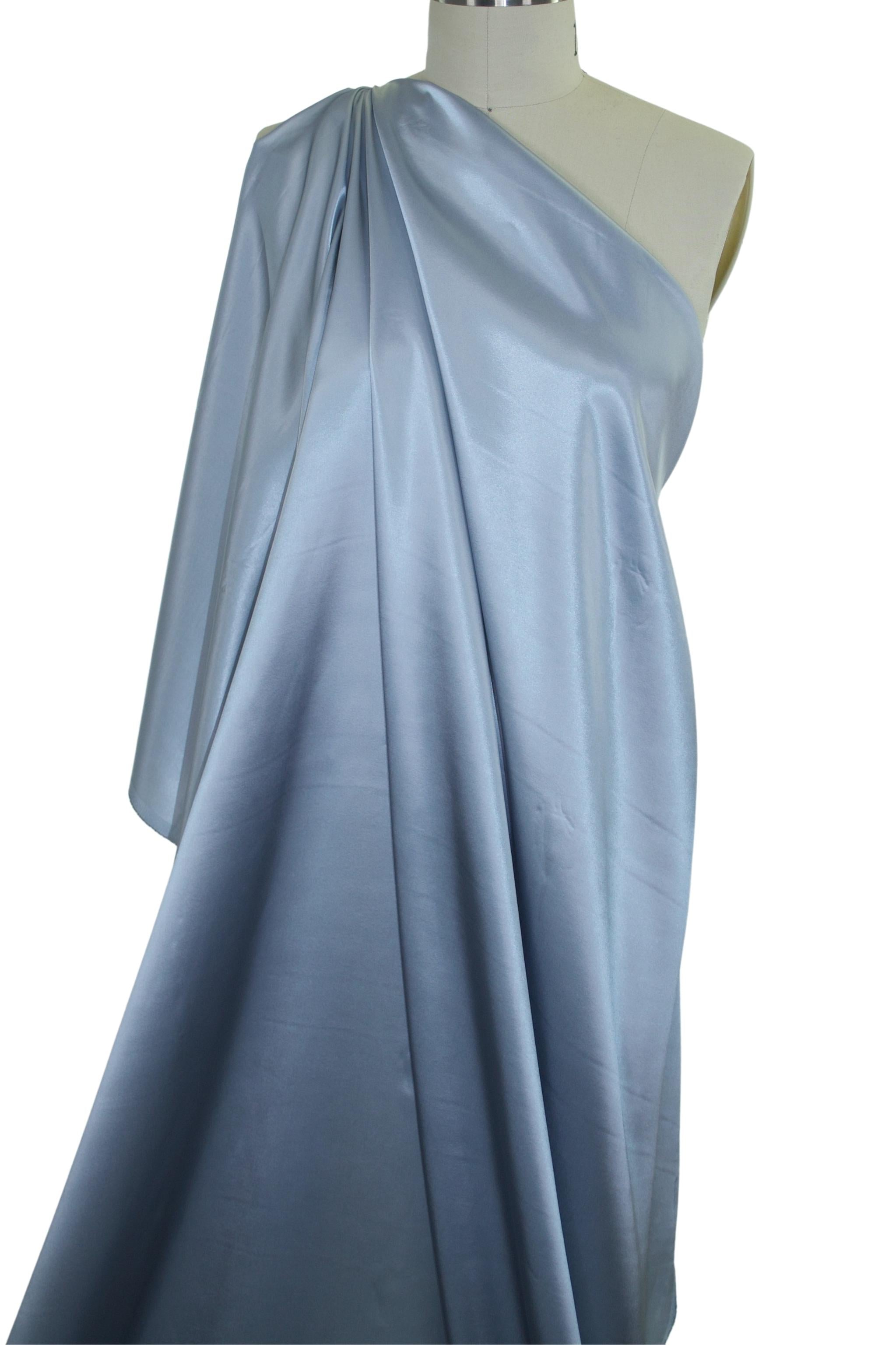 Ice-coloured Satin Culottes In Blue