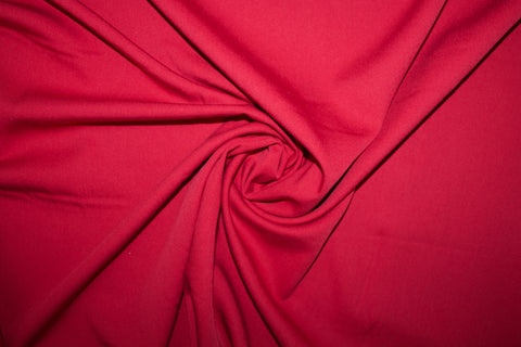 Bottom Weight Rayon/Wool Twill - Deep Red