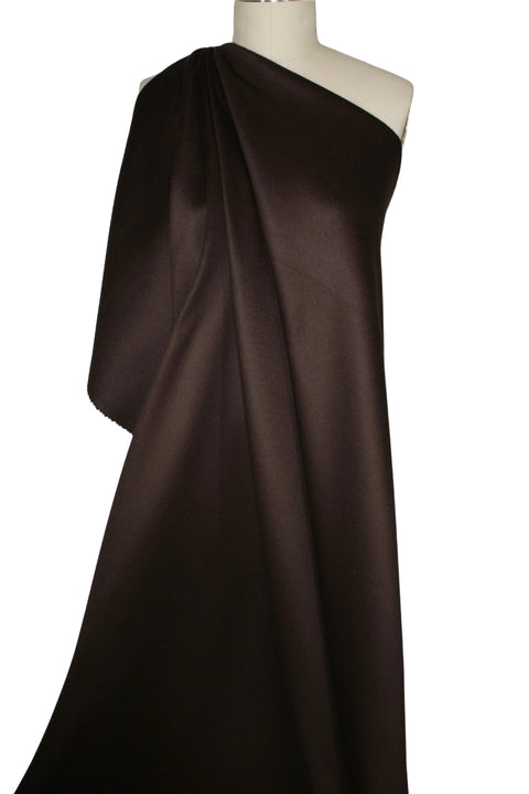Haute New York Designer Alpaca Blend Double Cloth - Rich Dark Brown