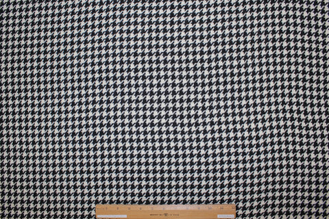NY Designer Houndstooth Wool Bouclé - Black/Natural White