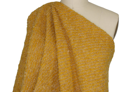 French Wool/Mohair Bouclé Mustard/Sand - Main Image
