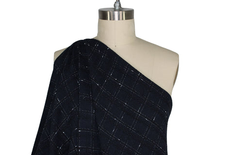 2 1/2 yards of New York Designer Bouclé - Navy/White