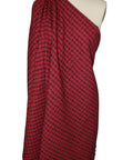 Red and black checked NY Designer bouclé