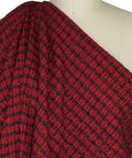 Red and black checked NY Designer bouclé