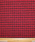 Red and black checked NY Designer bouclé