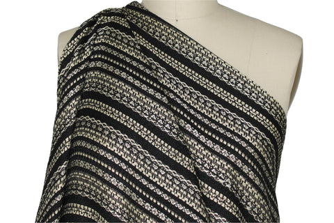 Black gold and silver 0scar bouclé