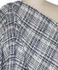 Plaid cotton bouclé fabric