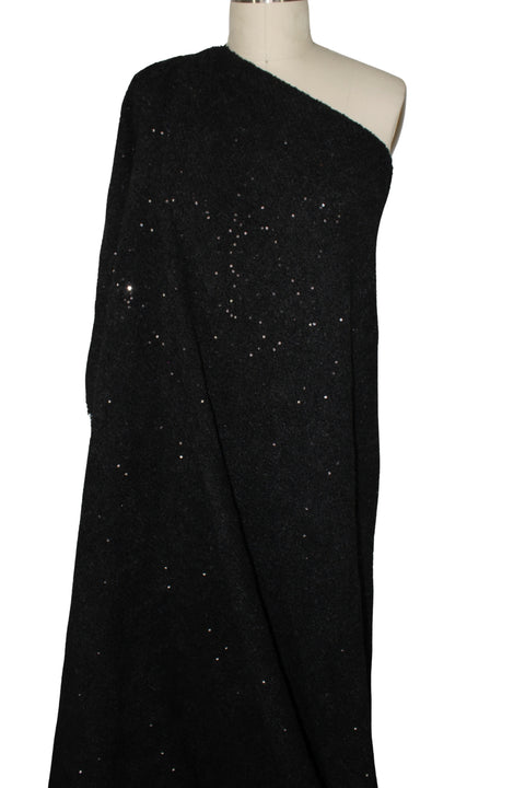 Black sequined bouclé