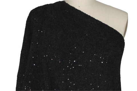 Black sequined bouclé