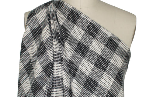 Checked cotton bouclé