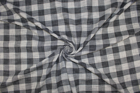 Checked cotton bouclé