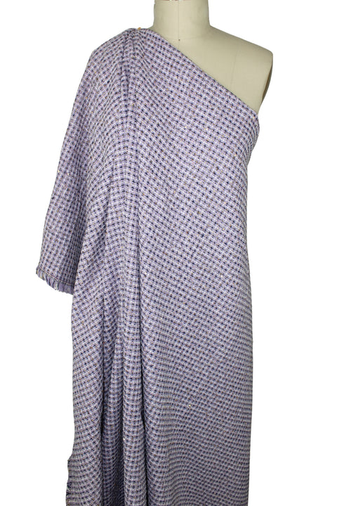 Purple checked bouclé