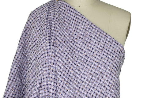 Purple checked bouclé