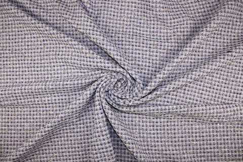 Purple checked bouclé
