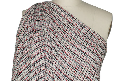Anne Klein Red/Black/ivory bouclé