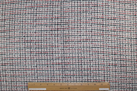 Anne Klein Red/Black/ivory bouclé