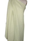 Lime and white checked bouclé