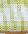 Lime and white checked bouclé