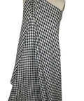 Black and white houndstooth bouclé tweed