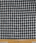 Black and white houndstooth bouclé tweed