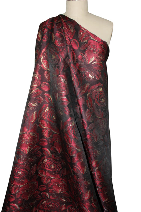 0scar rose print brocade