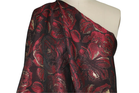 0scar rose print brocade