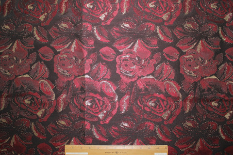 0scar rose print brocade