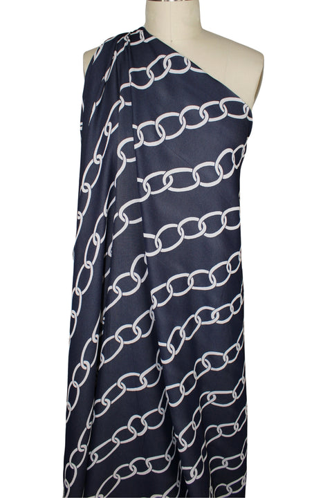 Chainlink print double sided brocade