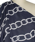 Chainlink print double sided brocade
