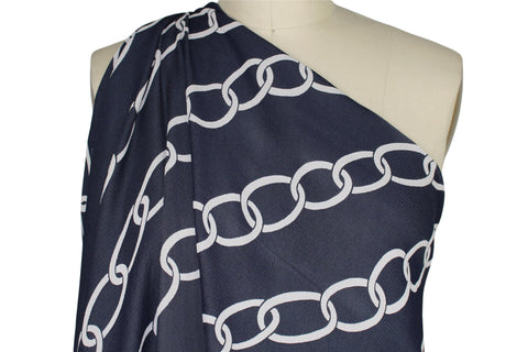 Chainlink print double sided brocade